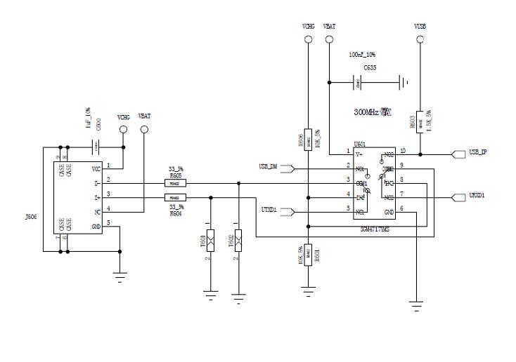 串口/USB電路圖--P1300手機開發套件硬件組成與特點
